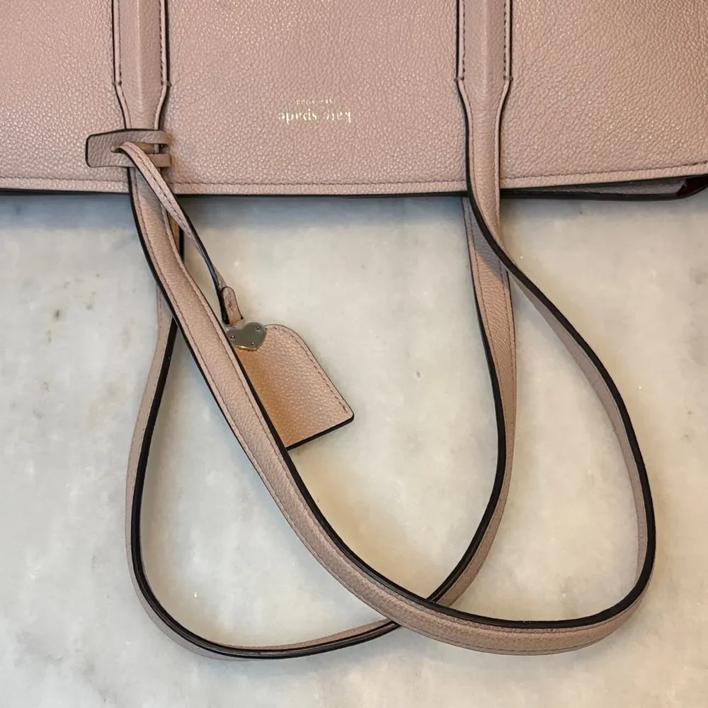 Kate Spade Bag Purse Handbag Leather Tote Bag Pebbled Large Margaux Pocketbook